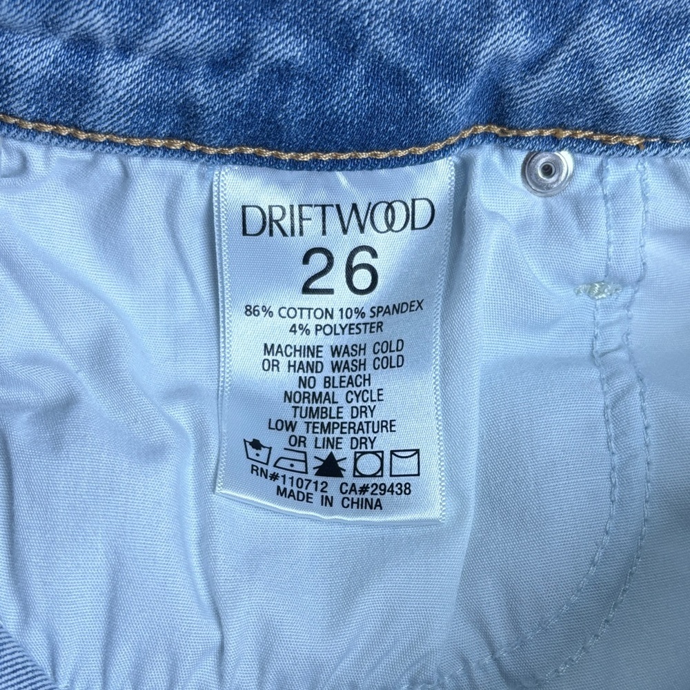 Driftwood Clara Ankle Embroidered Aztec Jeans Bootcut Frayed Hem - Picture 5 of 11